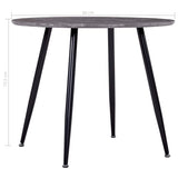 NNEVL Dining Table Concrete and Black 90x73.5 cm MDF