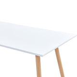 NNEVL Dining Table White and Oak 120x60x74 cm MDF