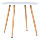 NNEVL Dining Table White and Oak 90x73.5 cm MDF