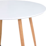 NNEVL Dining Table White and Oak 90x73.5 cm MDF