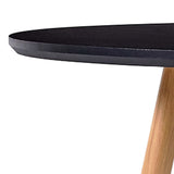 NNEVL Dining Table Black and Oak 90x73.5 cm MDF
