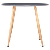 NNEVL Dining Table Grey and Oak 90x73.5 cm MDF