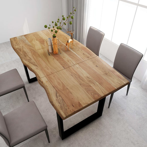 NNEVL Dining Table 180x90x76 cm Solid Acacia Wood