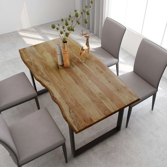 NNEVL Dining Table 160x80x76 cm Solid Acacia Wood