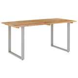 NNEVL Dining Table 160x80x76 cm Solid Acacia Wood