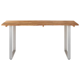 NNEVL Dining Table 160x80x76 cm Solid Acacia Wood