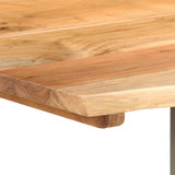 NNEVL Dining Table 160x80x76 cm Solid Acacia Wood