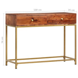 NNEVL Console Table 100x35x76 cm Solid Wood Acacia