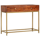 NNEVL Console Table 100x35x76 cm Solid Wood Acacia