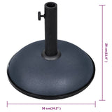 NNEVL Parasol Base 11 kg Dark Grey Steel and Cement