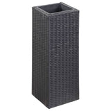 NNEVL Garden Raised Bed 28x28x80 cm Poly Rattan Black