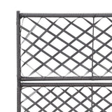 NNEVL Trellis Raised Bed with 2 Pots 58x30x107 cm Poly Rattan Black