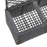 NNEVL Trellis Raised Bed with 2 Pots 58x30x107 cm Poly Rattan Black