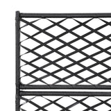NNEVL Trellis Raised Bed with 3 Pots 83x30x130 cm Poly Rattan Black