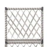 NNEVL Trellis Raised Bed with 1 Pot 30x30x107 cm Poly Rattan Grey