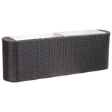 NNEVL Garden Raised Bed 120x24x40 cm Poly Rattan Black
