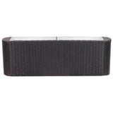 NNEVL Garden Raised Bed 120x24x40 cm Poly Rattan Black