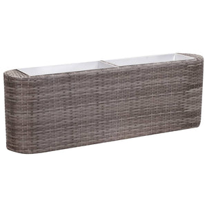 NNEVL Garden Raised Bed 120x24x40 cm Poly Rattan Grey