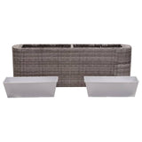 NNEVL Garden Raised Bed 120x24x40 cm Poly Rattan Grey