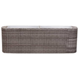 NNEVL Garden Raised Bed 120x24x40 cm Poly Rattan Grey