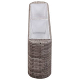 NNEVL Garden Raised Bed 120x24x40 cm Poly Rattan Grey