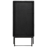 NNEVL Folding Table Black 80x45x75 cm Poly Rattan