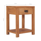 NNEVL Bedside Cabinet 35x35x50 cm Solid Teak Wood