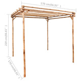 NNEVL Pergola Bamboo 170x170x220 cm