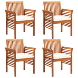 NNEVL 5 Piece Outdoor Dining Set with Cushions Solid Wood Acacia