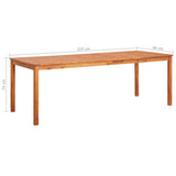 NNEVL 9 Piece Outdoor Dining Set with Cushions Solid Wood Acacia