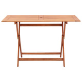 NNEVL 5 Piece Outdoor Dining Set Grey Solid Eucalyptus Wood