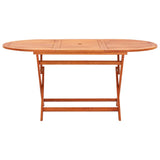 NNEVL 9 Piece Outdoor Dining Set Grey Solid Eucalyptus Wood and Textilene