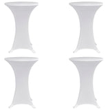 NNEVL Standing Table Cover Ø80 cm White Stretch 4 pcs