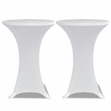 NNEVL Standing Table Cover Ø80 cm White Stretch 4 pcs