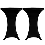 NNEVL Standing Table Cover Ø60 cm Black Stretch 4 pcs