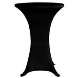 NNEVL Standing Table Cover Ø70 cm Black Stretch 4 pcs