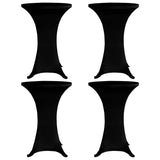 NNEVL Standing Table Cover Ø80 cm Black Stretch 4 pcs
