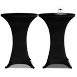 NNEVL Standing Table Cover Ø80 cm Black Stretch 4 pcs