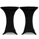 NNEVL Standing Table Cover Ø80 cm Black Stretch 4 pcs