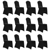 NNEVL Chair Cover Stretch Black 12 pcs
