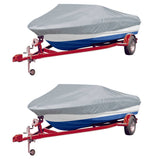 NNEVL Boat Covers 2 pcs Grey Length 519-580 cm Width 244 cm
