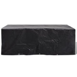 NNEVL Garden Furniture Covers 2 pcs 8 Person Poly Rattan Set 10 Eyelets 229x113cm