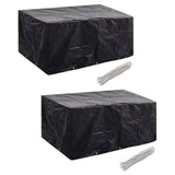 NNEVL Garden Furniture Covers 2 pcs 6 Person Poly Rattan Set 10 Eyelets 240x140cm
