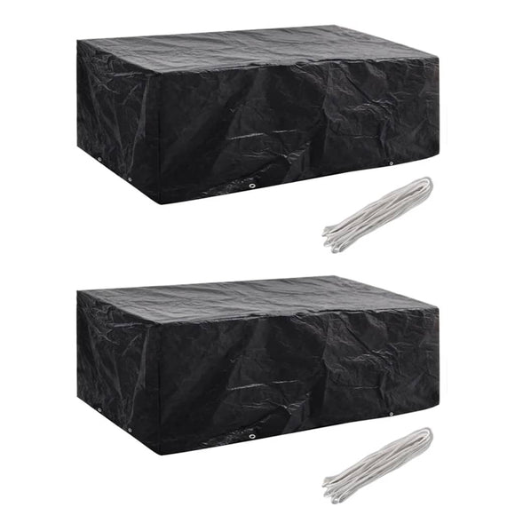 NNEVL Garden Furniture Covers 2 pcs 8 Eyelets 200x160x70 cm