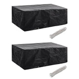 NNEVL Garden Furniture Covers 2 pcs 8 Eyelets 200x160x70 cm