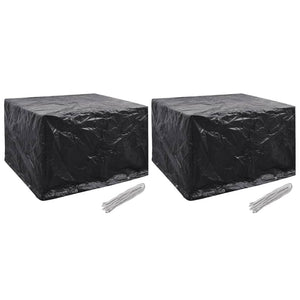 NNEVL Garden Furniture Covers 2 pcs 8 Eyelets 135x135x90 cm