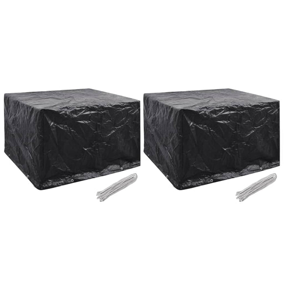 NNEVL Garden Furniture Covers 2 pcs 8 Eyelets 135x135x90 cm