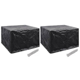 NNEVL Garden Furniture Covers 2 pcs 8 Eyelets 135x135x90 cm
