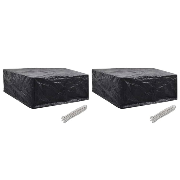 NNEVL Garden Furniture Covers 2 pcs 10 Eyelets 260x260x90 cm