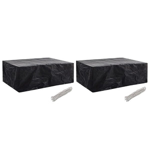 NNEVL Garden Furniture Covers 2 pcs 8 Eyelets 242x162x100 cm